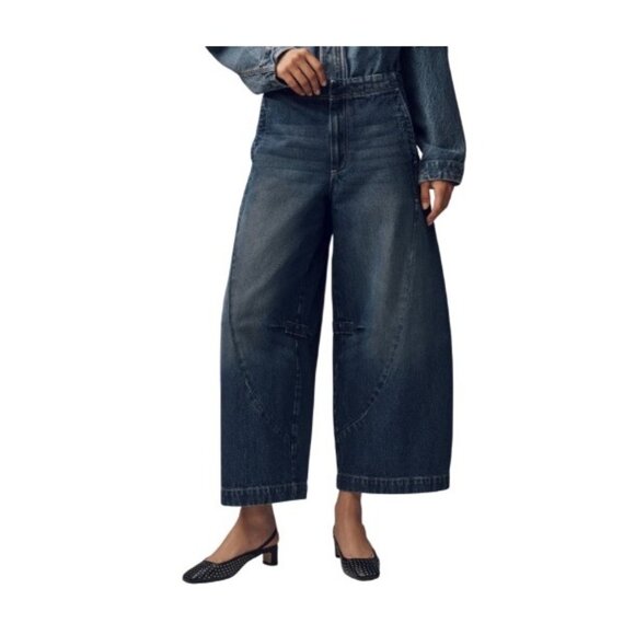 Pilcro Anthropologie Curve High-Rise Tapered Barrel Jeans Size 27 - Picture 5 of 7